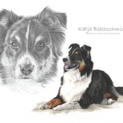 Portrait nach Foto, Bleistiftzeichnung, Aquarell, Portrait zeichnen